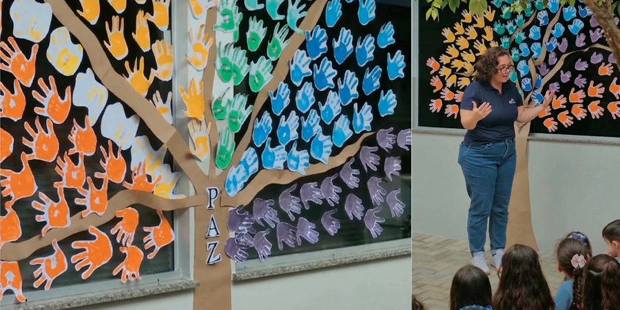 Árvore da Paz criada pelos alunos